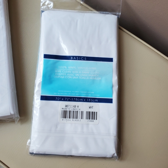 Brand new set of 2 shower liners! Sealed - Picture 4 of 5